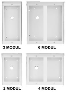 Futura Digital - VDT-821/2x1-S / Kaputábla keret felületre szerelő dobozzal, 2 modul 