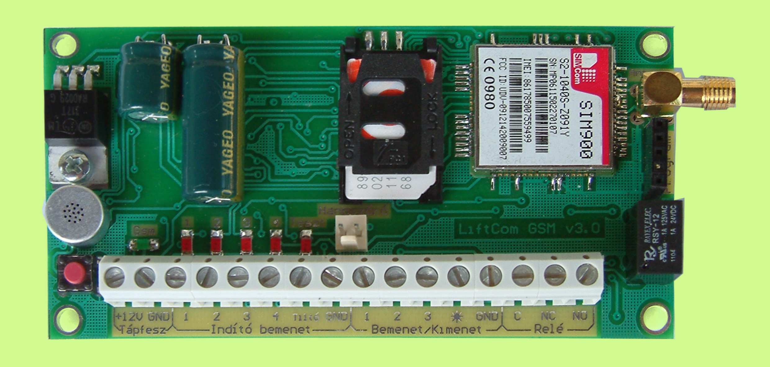 Liftcom vészhívó elektronika / elektronika