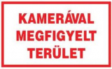 kamerával megfigyelt terület - belső üvegre / öntapadós matrica -átlátszó háttérrel 